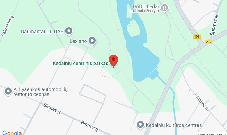 Kėdainių miesto parkas žemėlapis