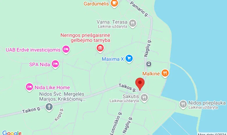 "Agila"  kino teatras, Nida žemėlapis