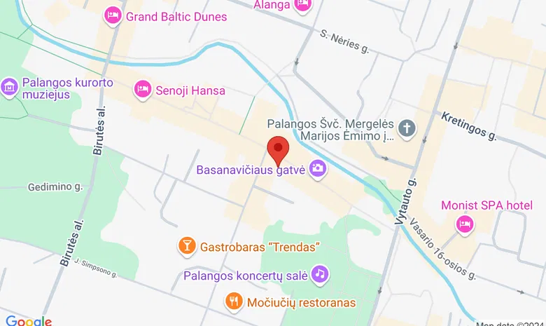 Naktinis klubas "BASANOVA" žemėlapis