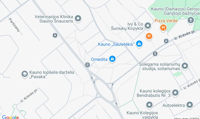 Tklubas - stalo teniso klubas Kaune žemėlapis