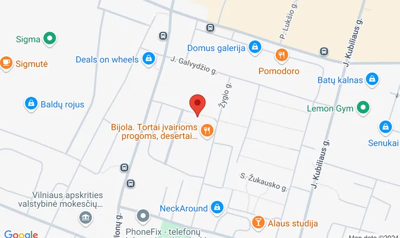 Treniruočių studija „Vija Pinavija“ žemėlapis