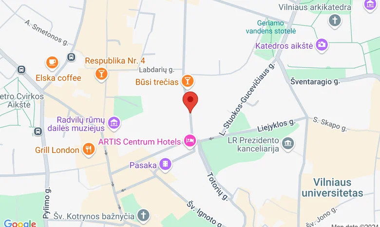 Totorių gatvė žemėlapis