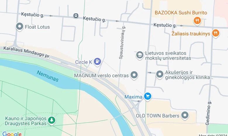 Bendradarbystės ir nedidelių biurų erdvė „Happspace“ žemėlapis