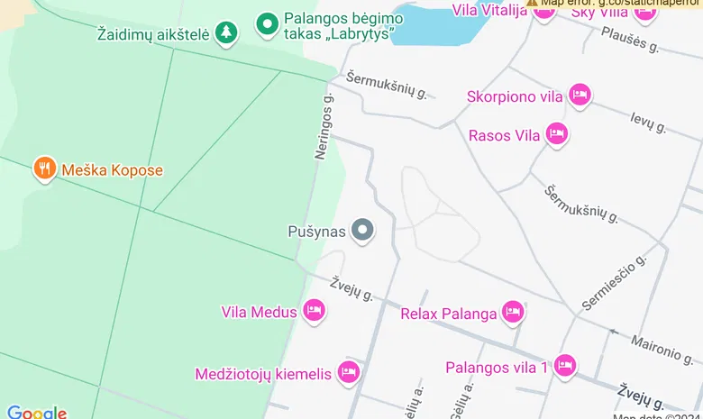Poilsio ir reabilitacijos centras „Pušynas“ žemėlapis