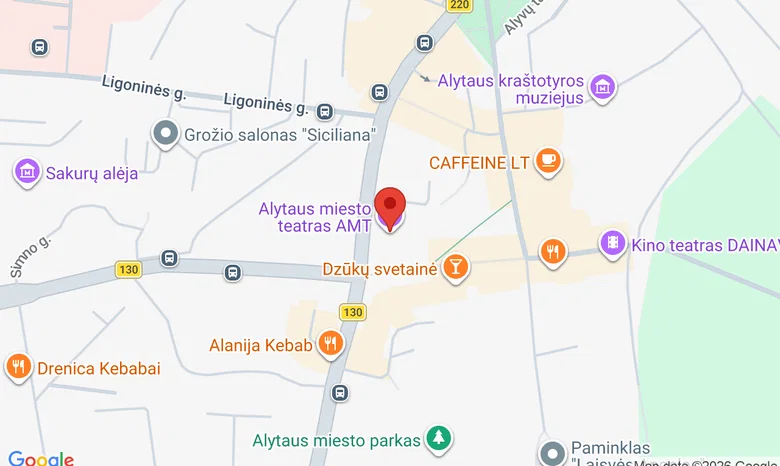 Alytaus miesto teatras žemėlapis