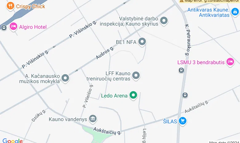 LSU Lengvosios atletikos maniežas žemėlapis