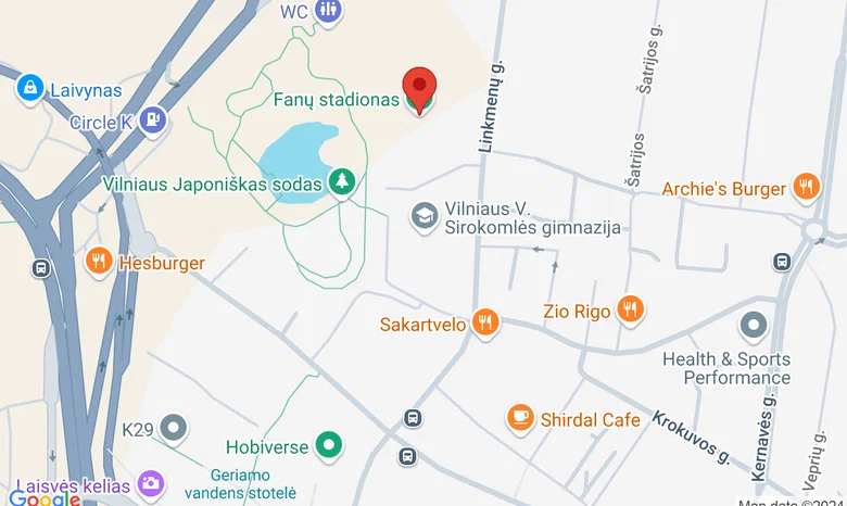 Fanų stadionas žemėlapis