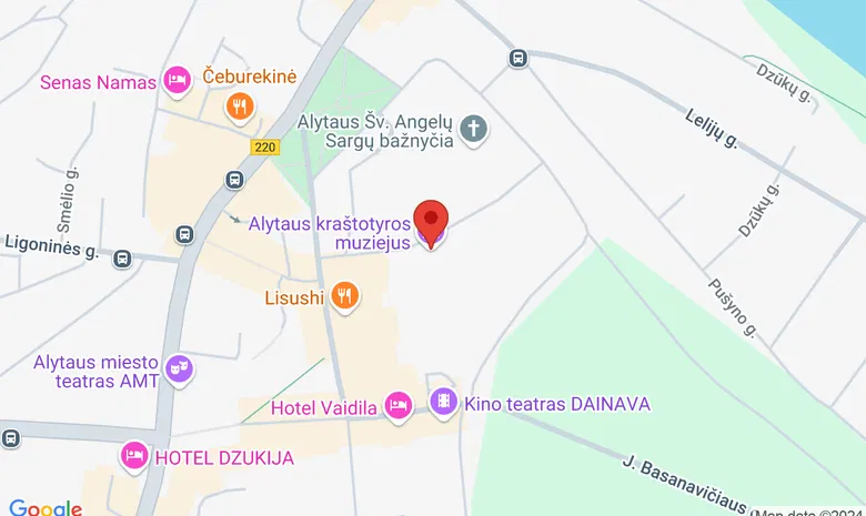 Alytaus kraštotyros muziejus žemėlapis