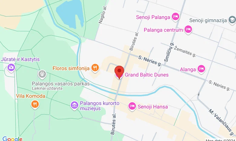 Viešbutis "Grand Baltic Dunes" žemėlapis