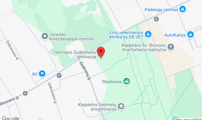 Klaipėdos Hermano Zudermano gimnazija žemėlapis