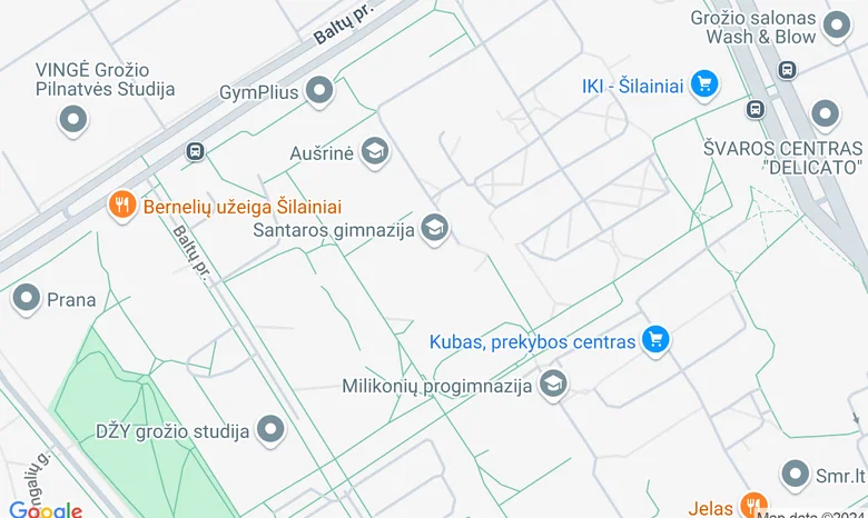 Santaros gimnazija  žemėlapis