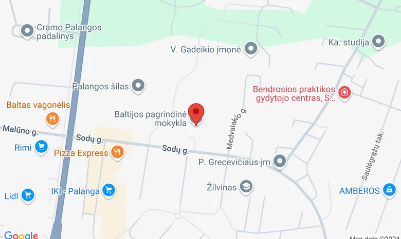 "Baltijos" pagrindinė mokykla žemėlapis