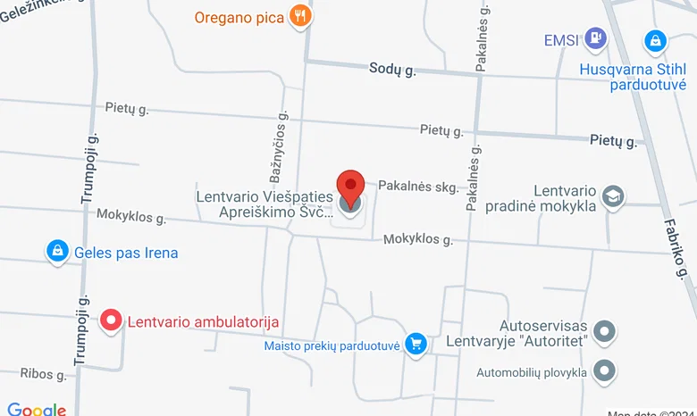Lentvario Viešpaties Apreiškimo Švč. Mergelei Marijai bažnyčia žemėlapis