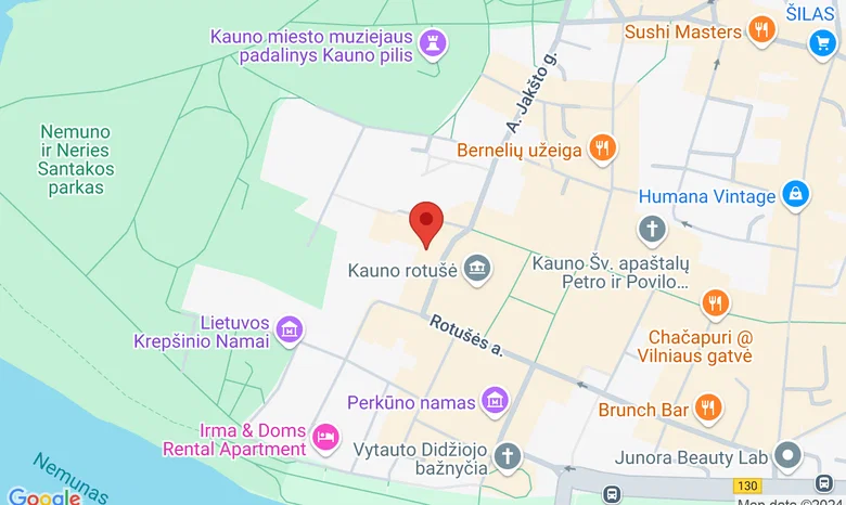 Šiaurės licėjus Kaune žemėlapis