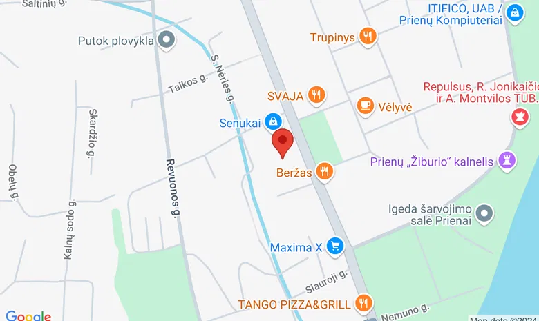 Prienų kultūros ir  laisvalaikio centras žemėlapis