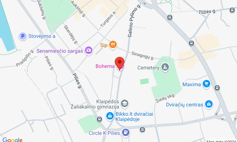 Viešbutis „Klaipėda Art Hotel Bohema“ žemėlapis
