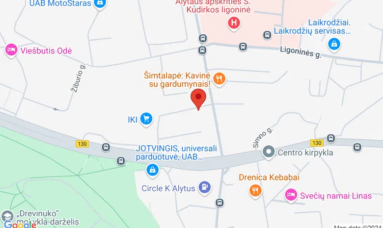 Alytaus jaunimo centras žemėlapis