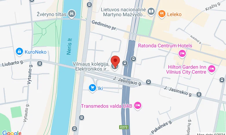 Vilniaus kolegija, Elektronikos ir informatikos fakultetas. 1 aukštas. (AULA) žemėlapis