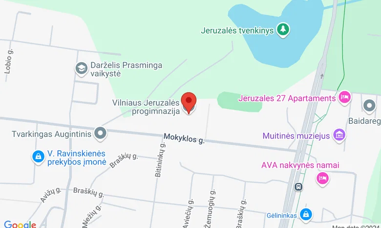 Vilniaus Jeruzalės progimnazijos aktų salė žemėlapis