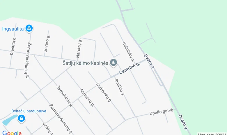 Šatijų dvaras žemėlapis