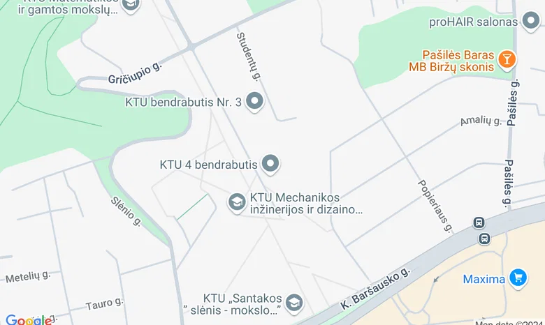 Kauno Studentų Bendrabutis žemėlapis