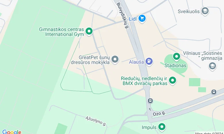 Vilniaus sportinių šokių klubas "Ratuto" žemėlapis