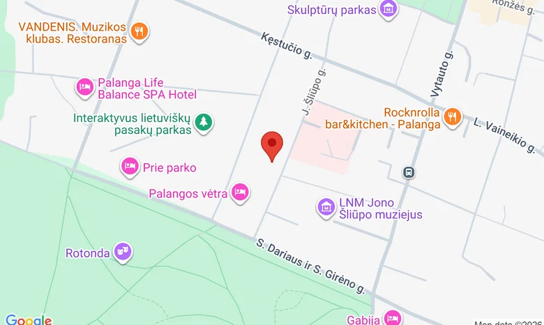 Viešbutis "Palangos dailė" žemėlapis