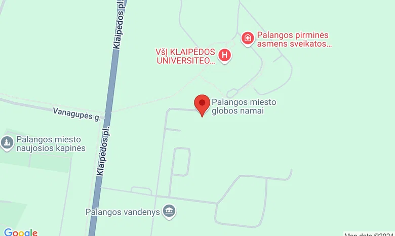 Palangos miesto globos namai žemėlapis