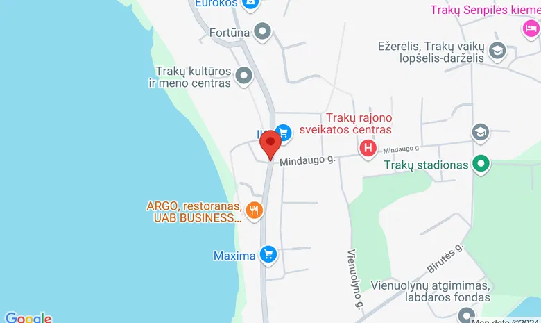 Trakų rotušės aikštė žemėlapis
