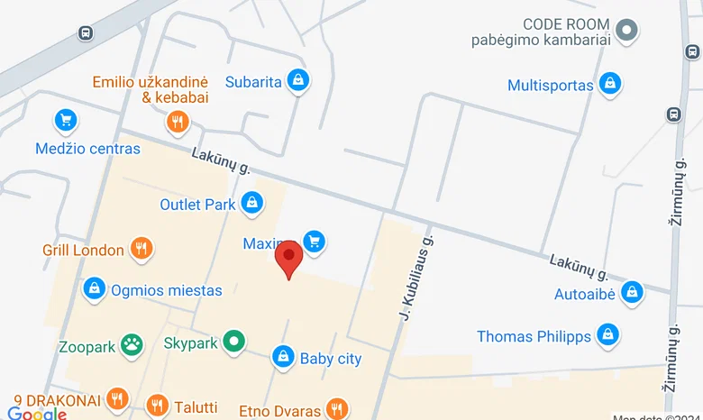Studija Vilkės namai žemėlapis