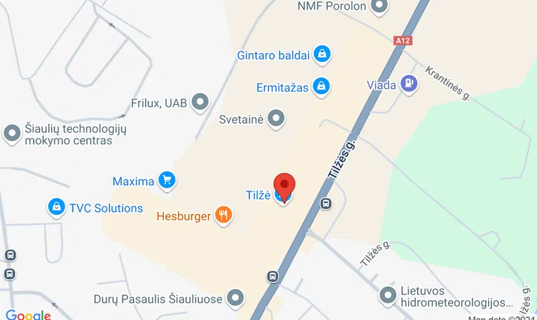 PLC Tilžė žemėlapis