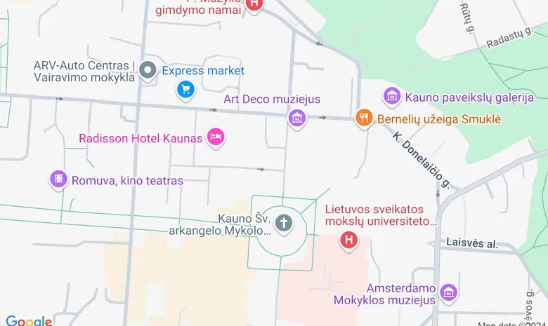Kauno kolegijos Verslo centras žemėlapis