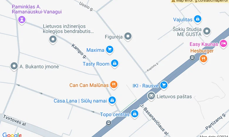 „Mon Ami“ kepyklėlė žemėlapis