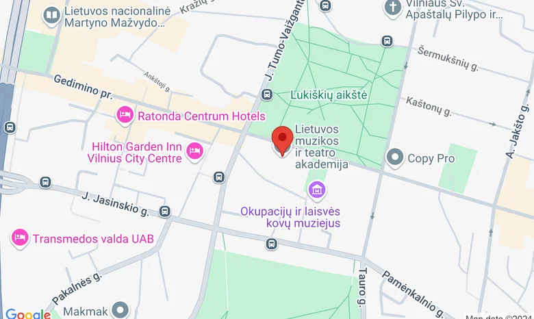 Lietuvos muzikos ir teatro akademijos Muzikos inovacijų studijų centras  žemėlapis