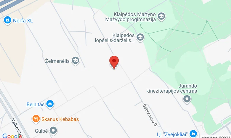Klaipėdos Gamtos mokykla ir vaikų darželis ,,Gintarinė šviesa" žemėlapis