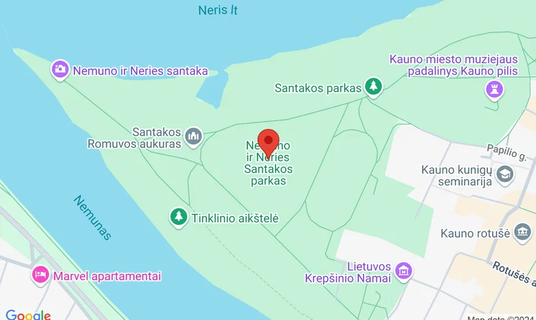 Santakos parkas, prie lauko treniruoklių žemėlapis