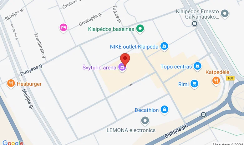TinaDance studija žemėlapis