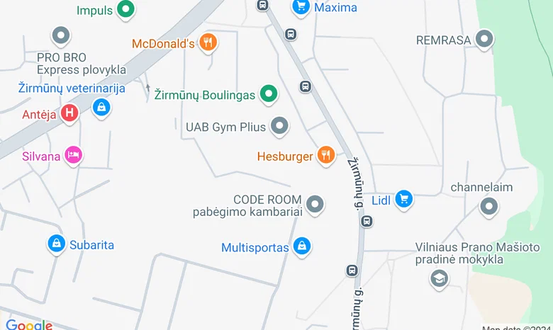  Vilniaus Mokytojų namai, sporto klubas „People Fitness“ žemėlapis
