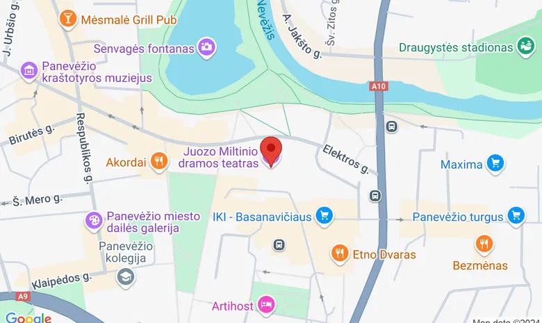 Juozo Miltinio dramos teatras žemėlapis