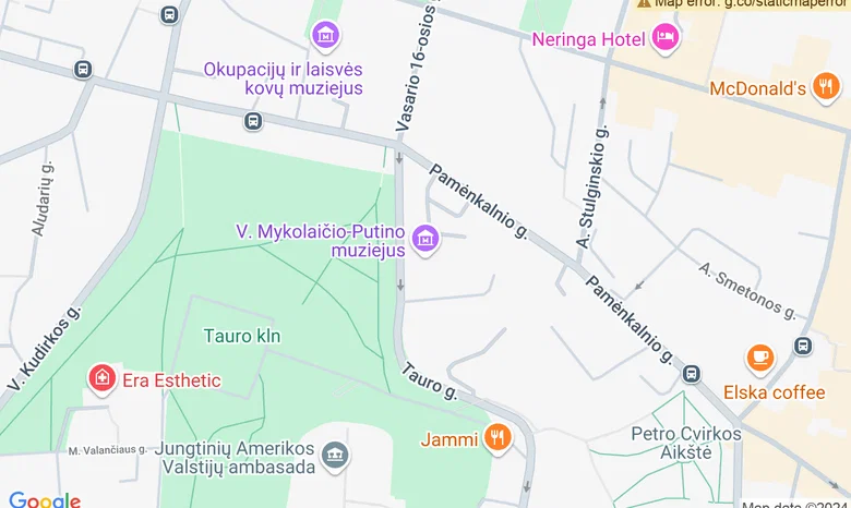 Vinco-Krėvės Mickevičiaus memorialinis butas-muziejus žemėlapis