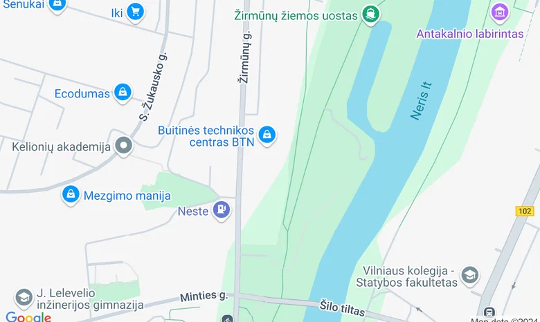 Vilniaus kultūros, pramogų ir sporto rūmai žemėlapis