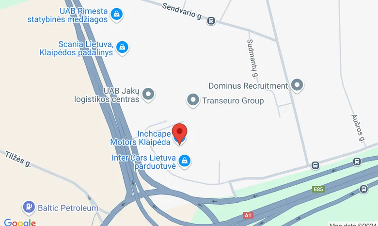 „Inchcape Motors“ Klaipėda žemėlapis