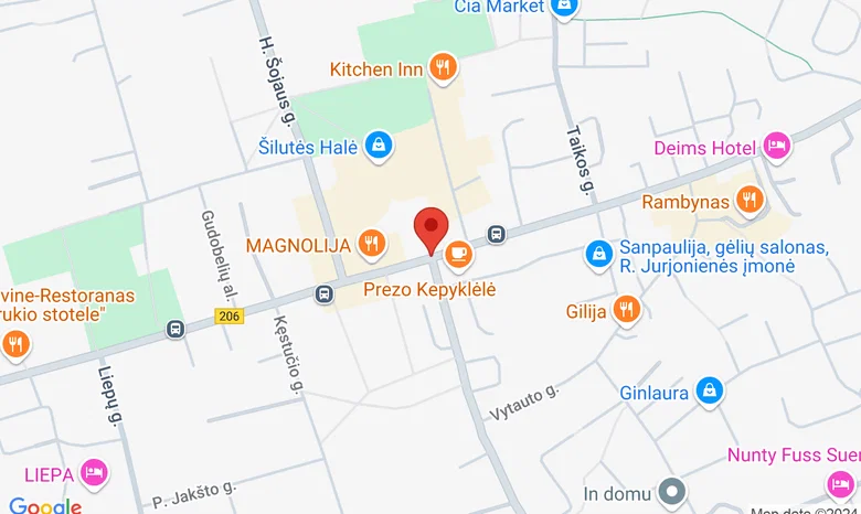 Šilutė Mandala studija žemėlapis