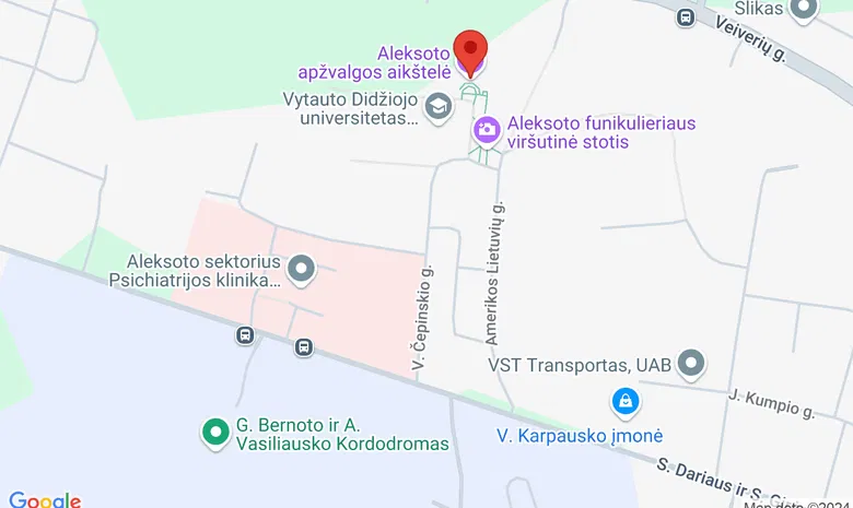 Aleksoto apžvalgos aikštelė žemėlapis