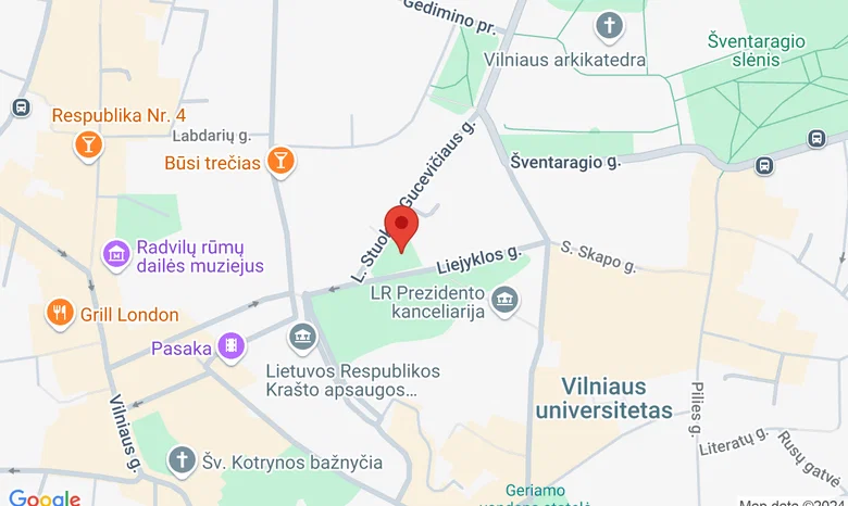 L. Stuokos Gucevičiaus skveras žemėlapis