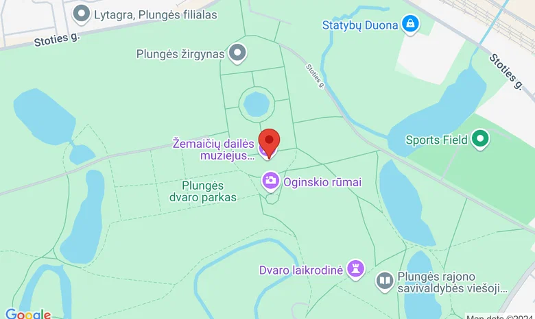 Plungės Oginskių rūmai žemėlapis