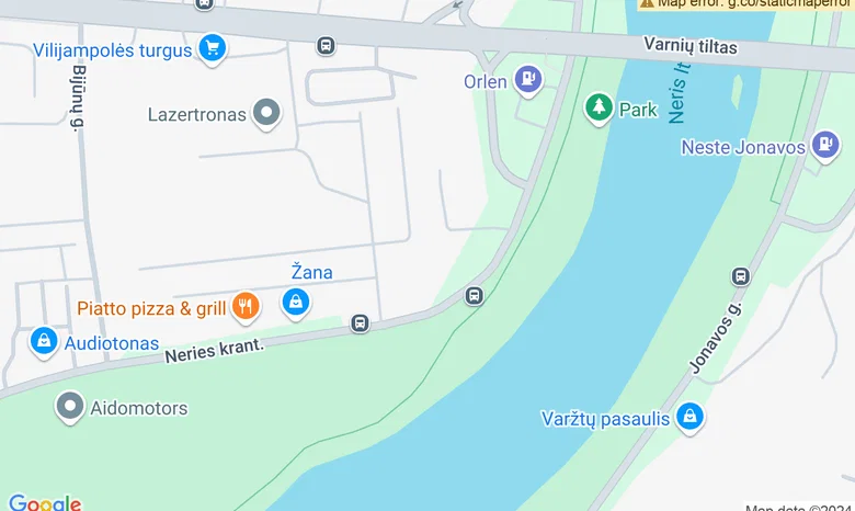 Neries kr.,16a, II aukštas žemėlapis