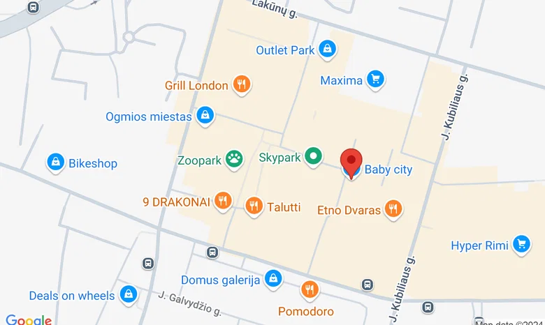 „Baby City" parduotuvė Ogmios mieste, Vilniuje, Verkių g. 29 žemėlapis