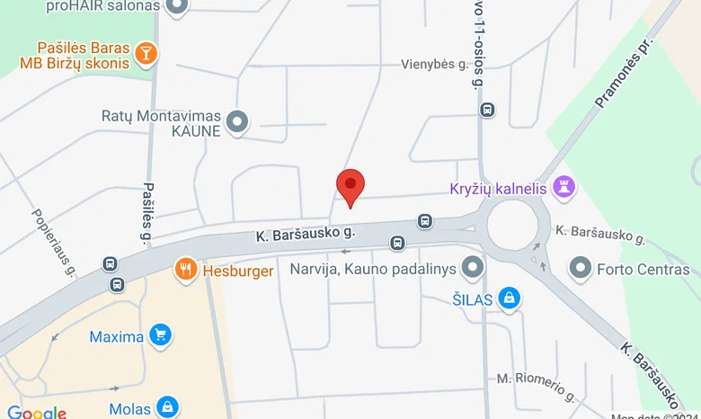 kaunas baršausko g. 83 žemėlapis