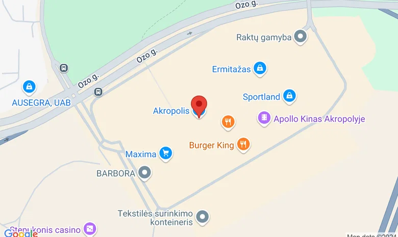 AKROPOLIO ledo arena žemėlapis
